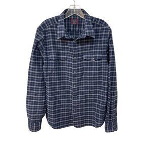 UNTUCKIT Blue Plaid Long Sleeve Button Down Flannel Shirt Slim Fit XLarge